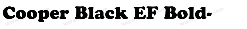 Cooper Black EF Bold字体转换